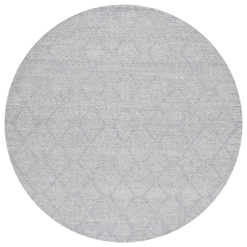 Naida Performance Solid Color Rug, Round 7'