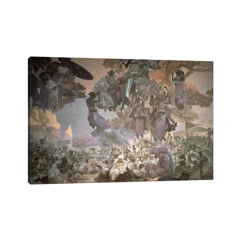 Svantovit Festival On The Island Of Rugen, From The 'Slav Epic', 1912 by Alphonse Mucha - Wrapped Canvas Print