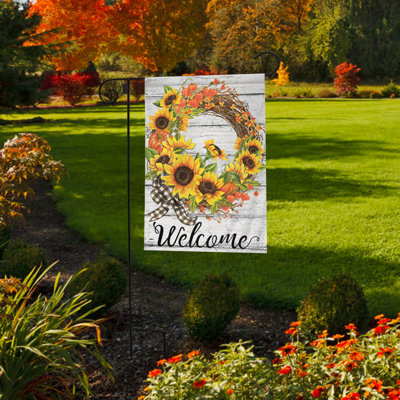 Drapeau de jardin tournesol couronne de tournesol