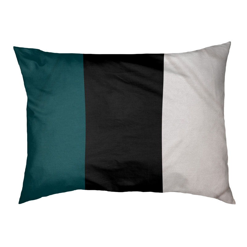 Coussin d'extérieur Memphis, Vert / noir / blanc, Moyen (l 40 po x P 30 po x H 6,5 po)