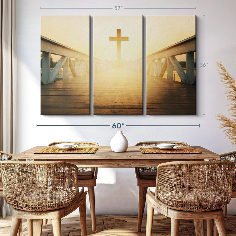 «Beyond The Cross» sur toile, H 36 po x l 57 po x P 1,25 po