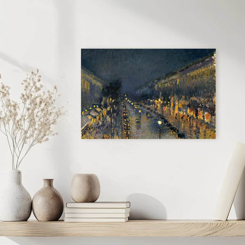 Montmartre At Night, 1897 Impressionist Abstract Contemporary City Architecture Wall Art Print - Print, 30.48cm H x 45.72cm W
