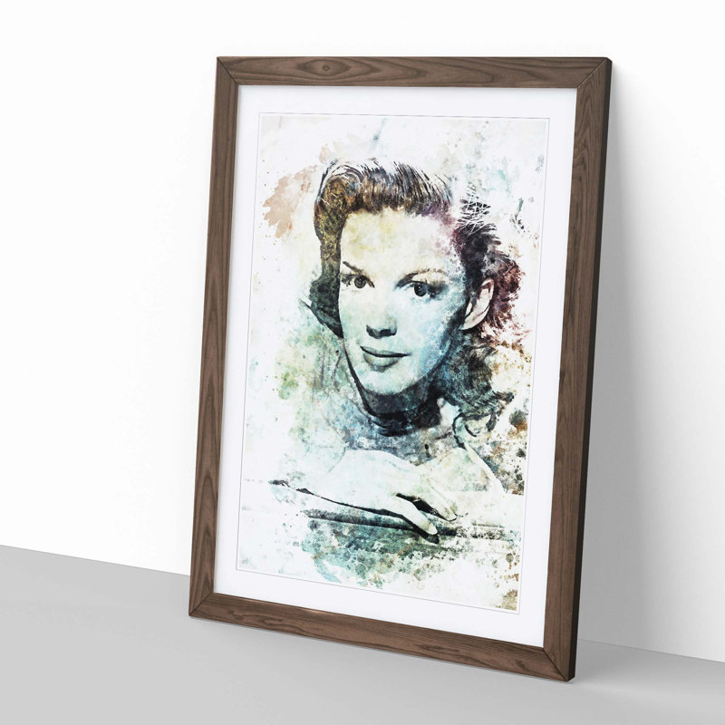 Judy Garland in Abstract - Framed Print, Walnut, 91cm H x 60cm W x 2cm D