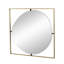 Miroir de salle de bain élégant avec un design abstrait et un cadre en métal durable