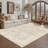 Bremerton Vintage Washable Beige Area Rug With Non-Slip Backing-849096774-854587706