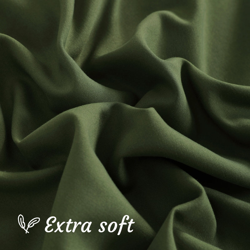 Body Pillowcase Set, Microfiber Body Pillowcase, Envelope Closure - NTBAY, Olive