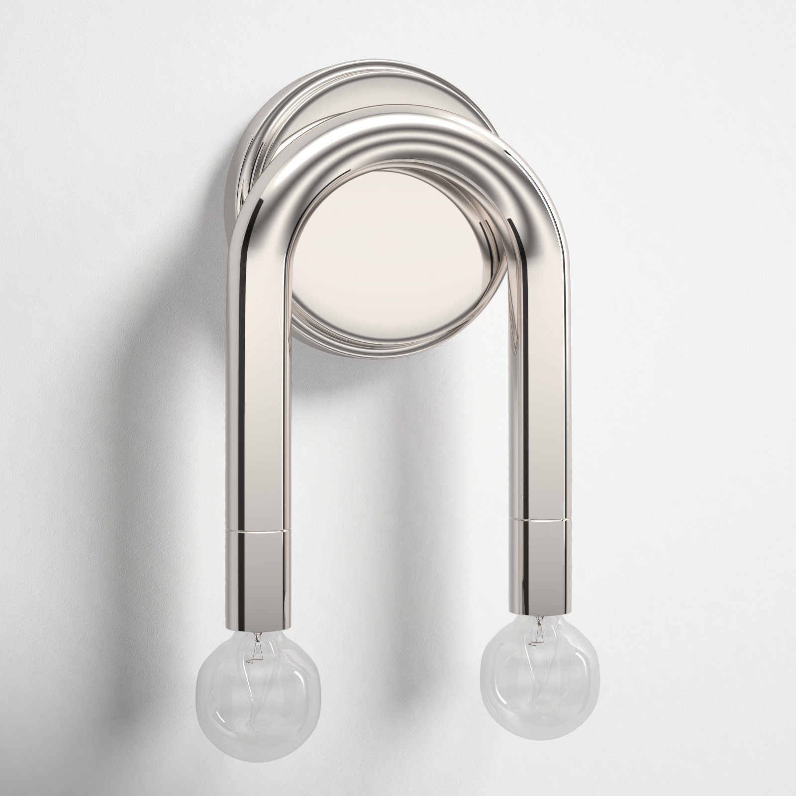 Yula Armed Sconce, Polished Nickel