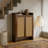 42.5" Tall Rattan Shoe Cabinet with Doors-390299435