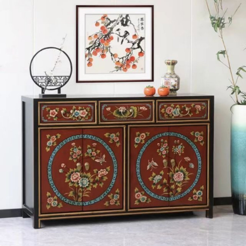 Buffet grande capacité à peinture rétro