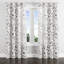 Rideaux abstraits pour chambre à coucher - Rideau à œillets brun et crème moderne - 1 panneau-4140778-4140777