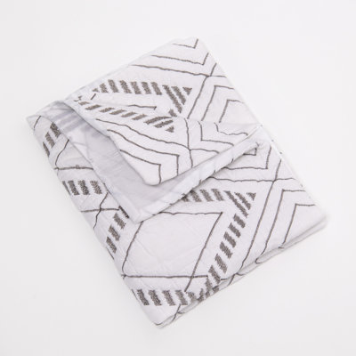 Cotton Percale Geometric Shapes Quilt