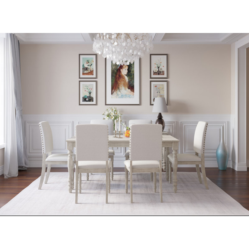 Ensemble repas pour 6 personnes Candace, Gris antique