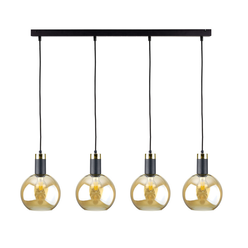 - Light Matte Black Pendant, 120cm H x 95cm W