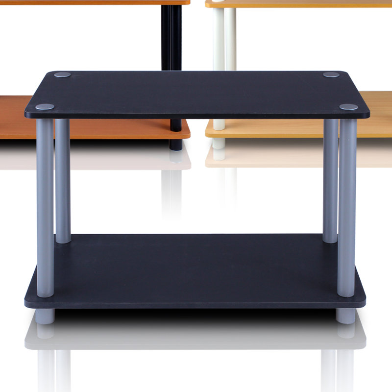 Table de bout avec rangement Amya, Noir et gris