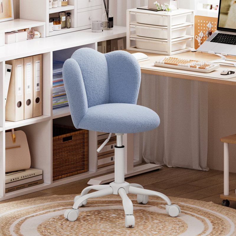 Office Chair, Blue Boucle