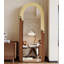 Mid-Century Arched Solid Wood Full-Length Mirror-165717208