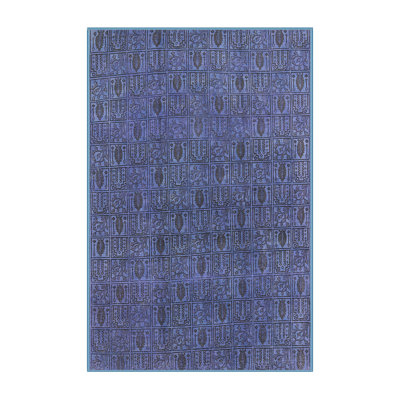 Tapis bleu marine oriental