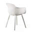 Chaise de salle à manger d'extérieur en polypropylène blanc Lotus