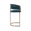 Tabouret de bar Marris - doré - bleu sarcelle Danny-106888493
