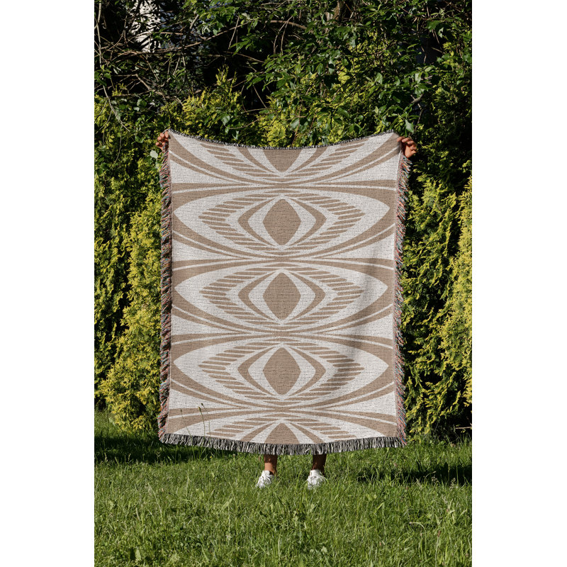 Jeté en coton Shield, 50 x 70, Beige