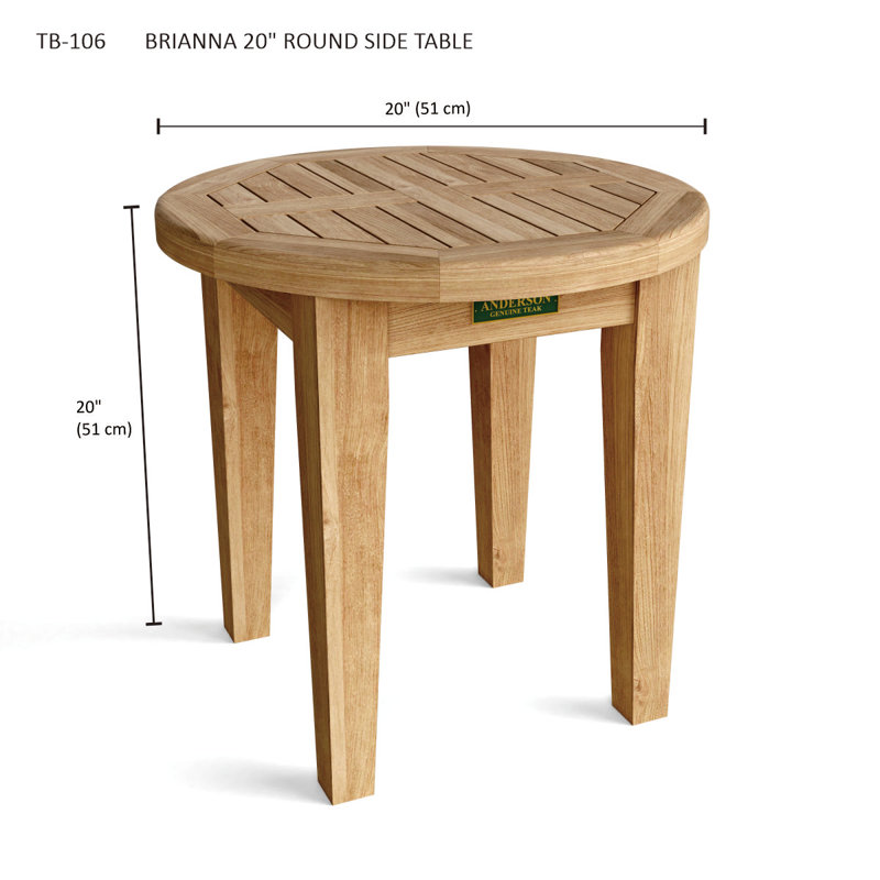 Brianna Solid Wood Side Table