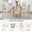 Ensemble de salle à manger rond 47,3 po avec 4 chaises rembourrées, ensemble de table à manger moderne pour 4, ensemble de table à manger rond 5 pièces pour le salon, la cuisine