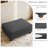 Maelina Upholstered Gray Square Corduroy Ottoman with Solid Wood Legs, Single Ottoman Modular Part For Sectional Sofa-694814587