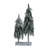Faux Evergreen Trees With Wood Base And Snow Finish