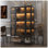 Vitrine en fer avec porte en verre et DEL, vitrine en acier pour objets de collection, figurines, trophées, étui en verre à 3 côtés pour la maison, le bureau, le bureau, la salle de jeux