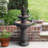 Webbe 2-Tier Outdoor Birdbath Freestanding Water Fountain with Adjustable Pump, Stone-Look Finish & Weather-Resistant Polyresin-741676648