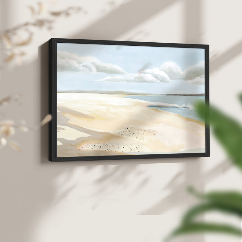 Sandy Getaway II -Framed Print - Restickable, Black, 16" H x 20" W