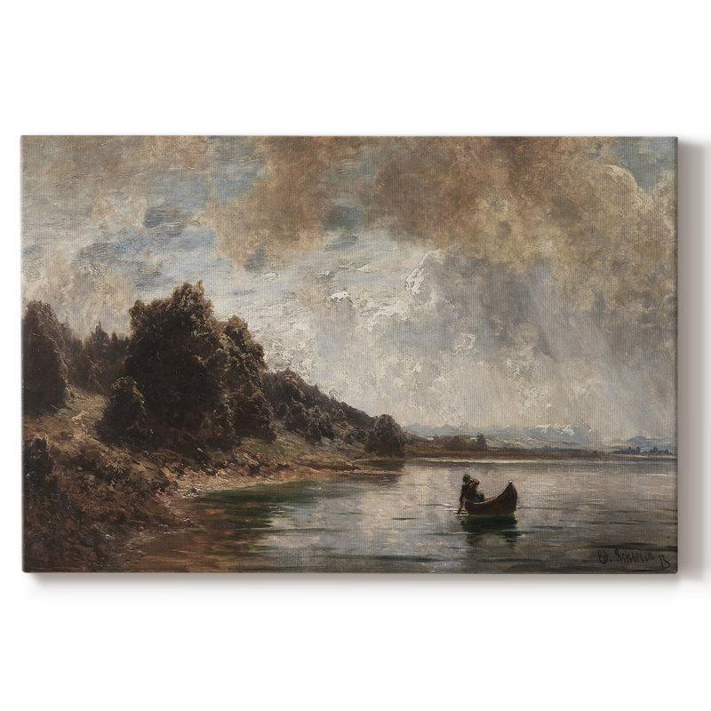 Paysage rétro - CCxxviii - reproduction sur toile tendue, H 13 po x l 19 po