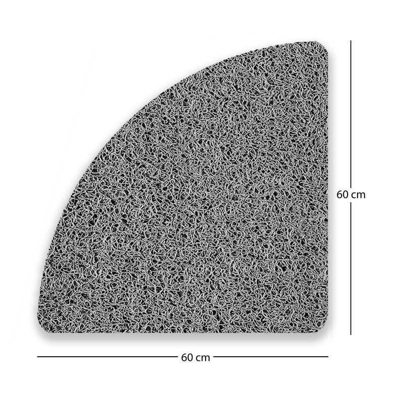 Plain-Spaghetti Plastic / Acrylic Non-Slip Shower Mat, 60cm, 60cm