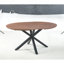 Table extensible, table de salle à manger, table de bureau, table basse, pieds en métal, plateau en MDF, 120/160 / 200X120x75cm