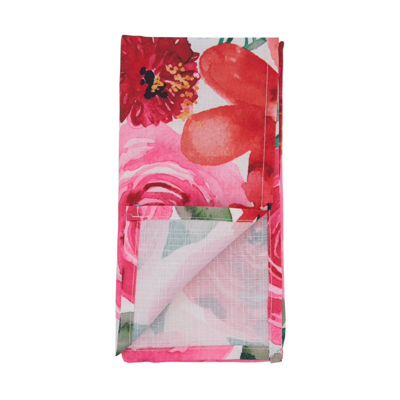 Sara B Collection Polyester Floral Square Napkin