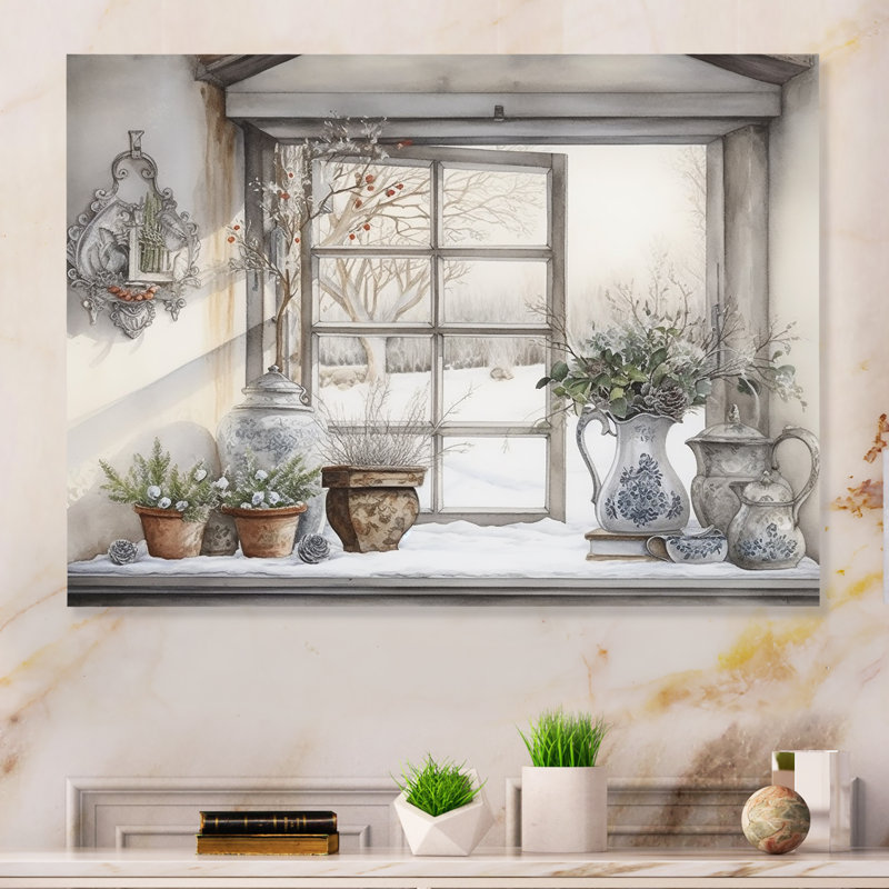 «Windows Scandinavian Winter Charm» sur, H 30 po x l 40 po x P 1,5 po