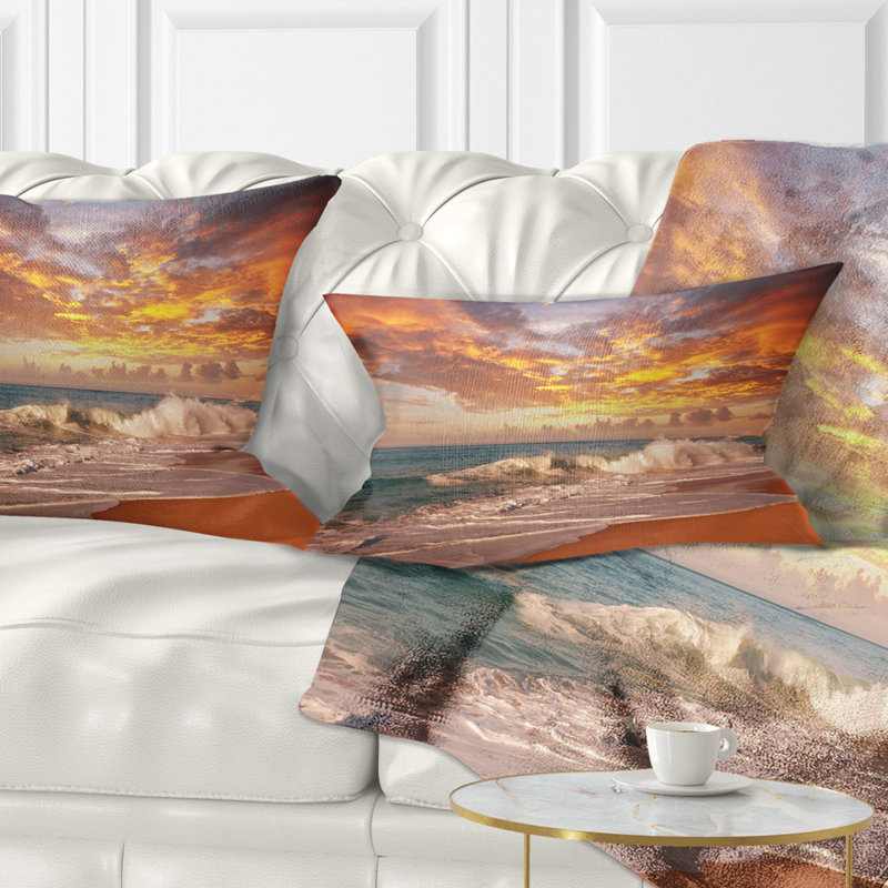 Coussin Waves Under Colorful Clouds - Sea & Shore
