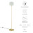 Modway Reprise Glass Sphere Glass and Metal Floor Lamp-615472418