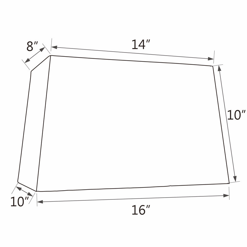 10'' H Cotton Fabric Rectangle Lamp Shade