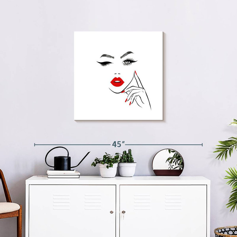 Winking Beauty, 24" H x 24" W