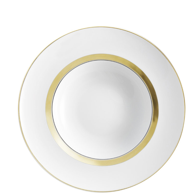 Domo Gold Porcelain Dinner Plate, Gold