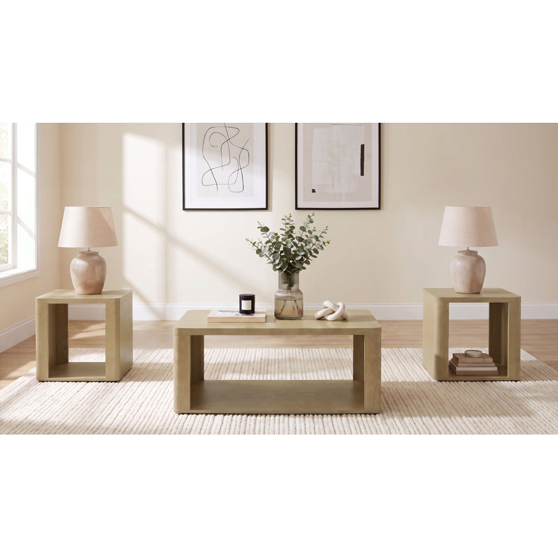 Ensemble de tables basses et de bout Harolene, 3 pièces: table basse, 2 tables de bout