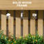Arlillian Wall-mounted Wooden Garden Planters with Trellis, Natural