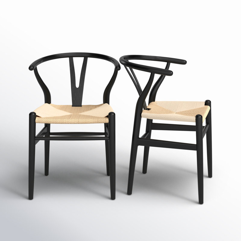 Chaise d'appoint Fairbanks Windsor, Naturel/noir