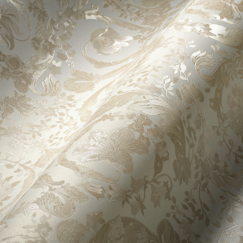 Versace Butterscotch Empress Unpasted Vinyl Wallpaper, Cream/Tan