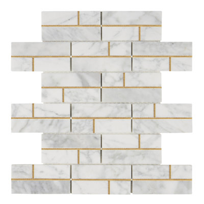 Kitchen Backsplash Beveled Natural Stone Mosaic Pattern Wall Tile