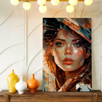 Abstract Woman Portrait Modern Colorful Face Painting Deco Canvas Wall Art Print, Abstract Modern Home Decor For Living Room Bedroom Office Hallway Gallery Wall Accent Home Decor