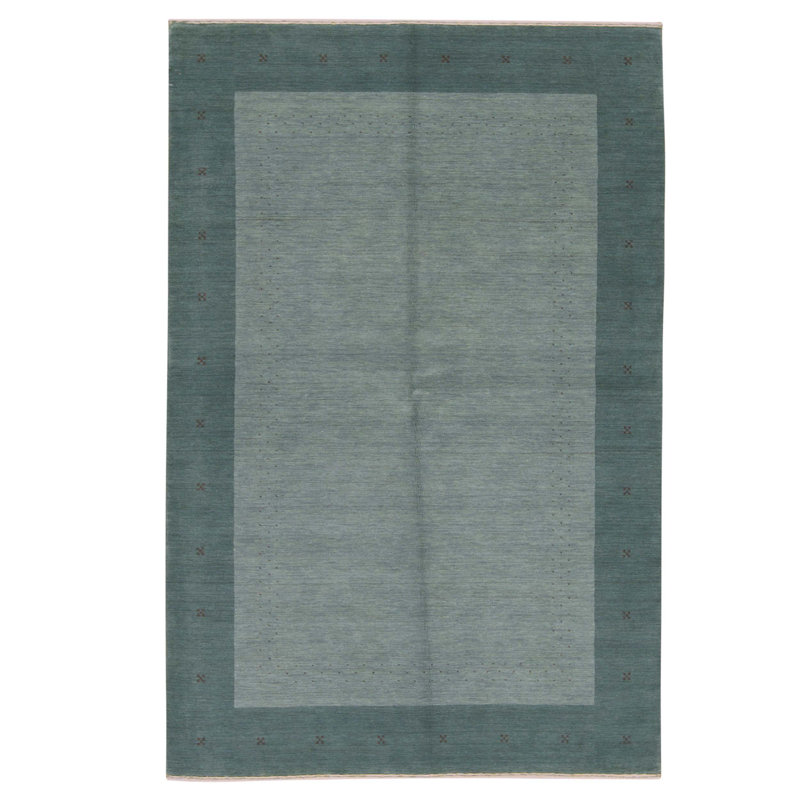 Tapis vert noué à la main de haute qualité