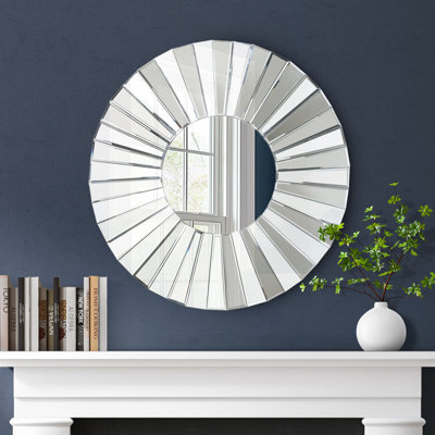 35.4’’ W Glass Flat Wall Mirror