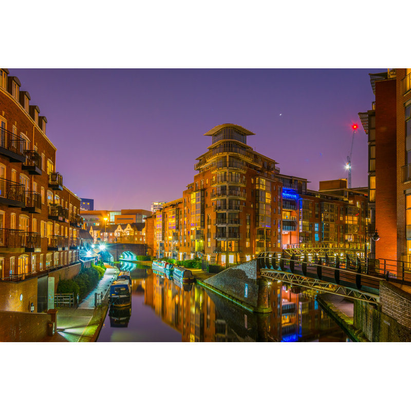 Night View Of Buildings by Trabantos - Wrapped Canvas Print, 30cm H x 46cm W